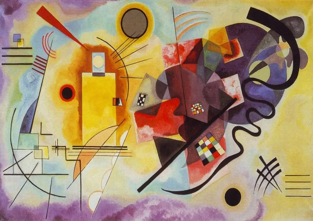 Wassily Kandinsky: желто красно синие Масляные картины на холсте художественные принты