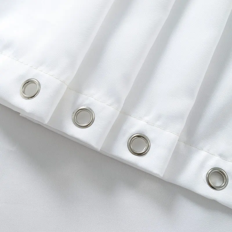 Простая элегантная занавеска для ванной комнаты с принтом зеленых растений и