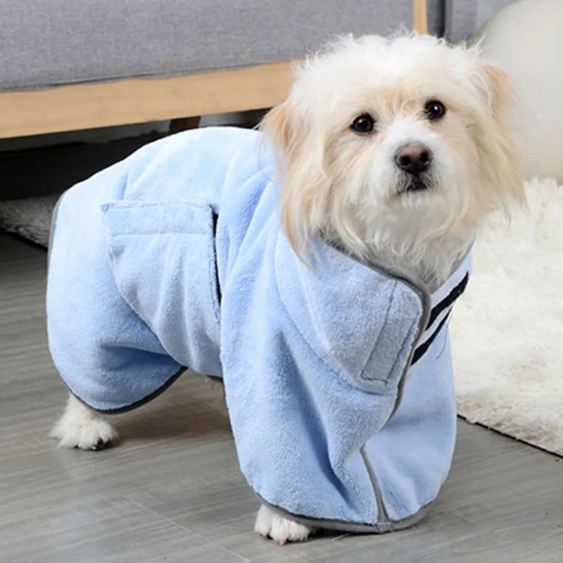 

Coral Fleece Pet Toweling Clothes Dog Bathrobe Towel For Dogs And Cats Bathing Towels Strong Water Absorption Drying Bathrobe