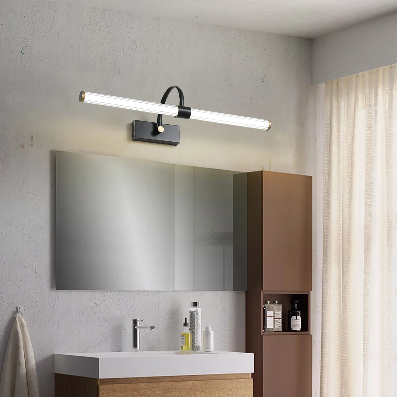 Современный медный зеркальный головной светильник золотой роскошный простой