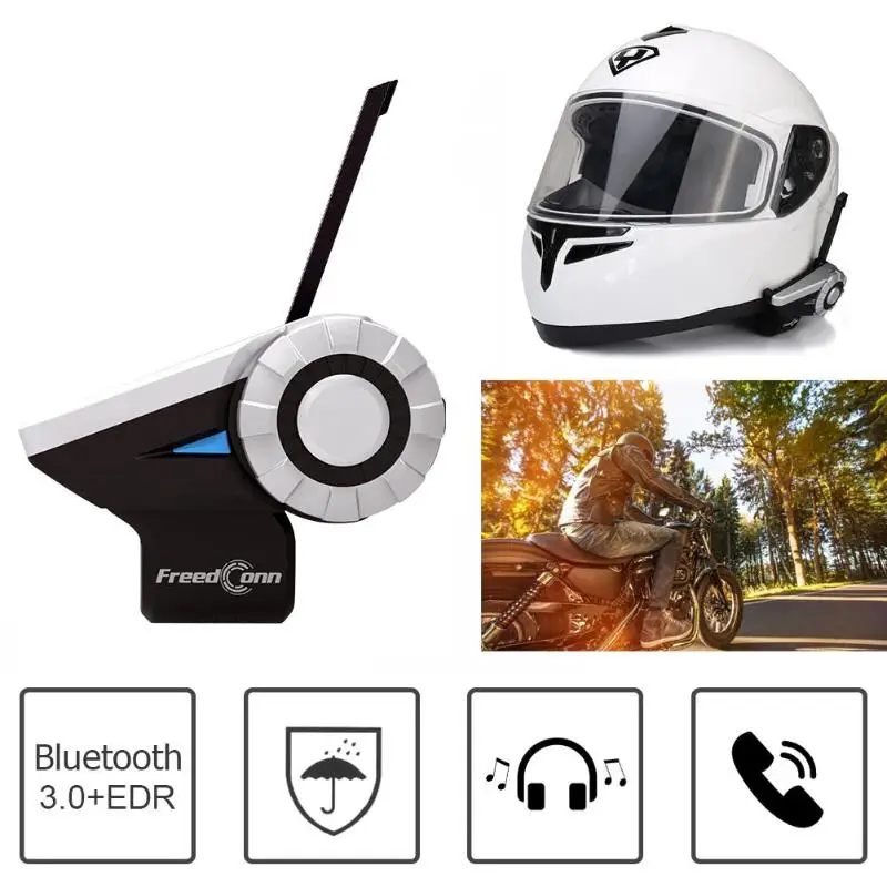 Горячая продажа мотоциклетный шлем Интерком FreedConn T Rex гарнитура беспроводная