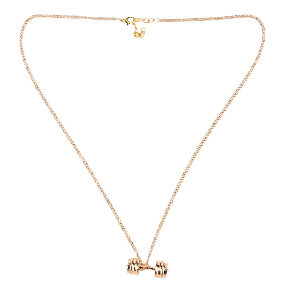 Модное ожерелье золотого и серебряного цвета для любителей спортзала титановое