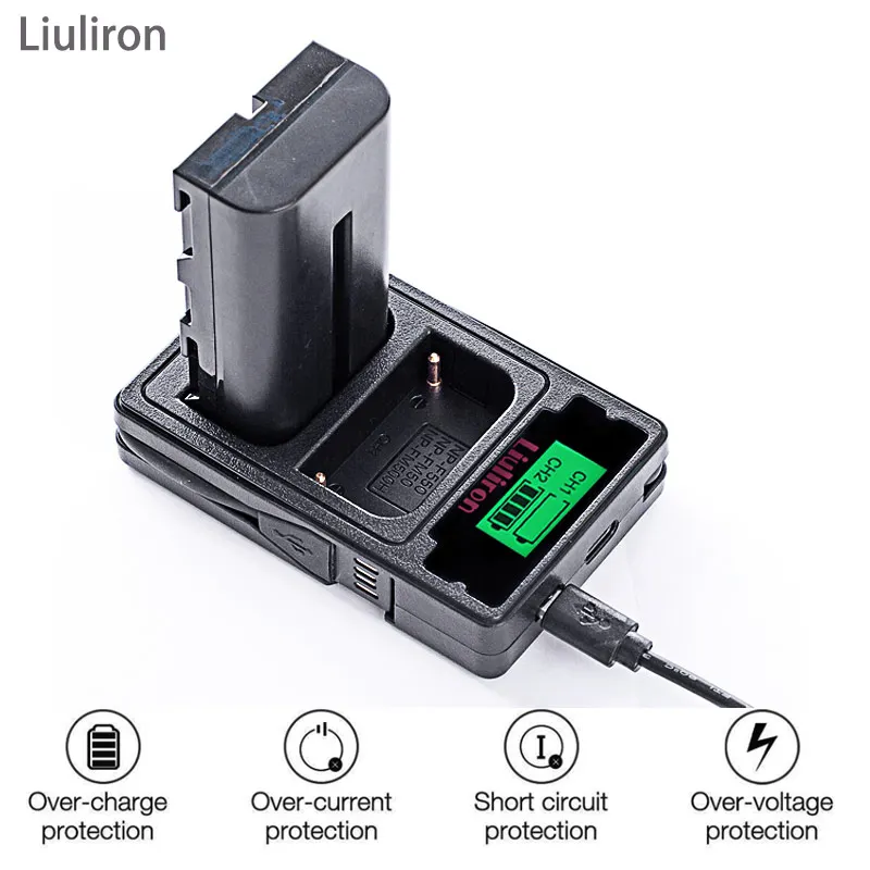 NP-F550 NP F570 NP-F530 NP-F570 NP F550 NP-F750 Батарея 3000 мА/ч+, светодиодный USB Dual Зарядное устройство для sony CCD-SC55 CCD-TRV81 MVC-FD81