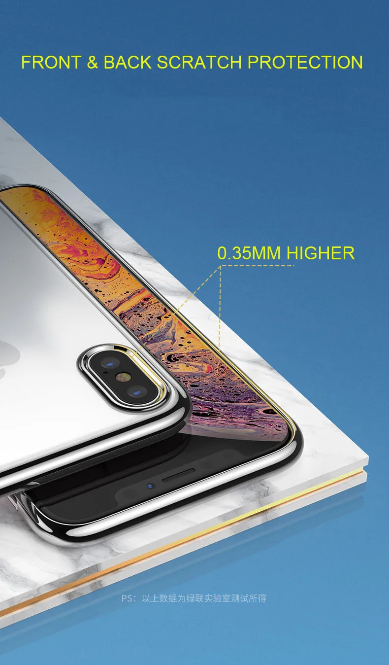 

Electroplating Mobile Phone Case for iPhone11 11Pro Promax 12 12Pro Transparent TPU Ultra-thin for X XSMAX Soft Protective Cover