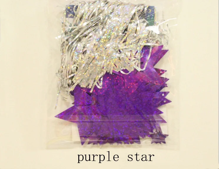 purple star 100pcs 100 шт./упак. дождь кулон с шелковыми нитями любовь "пятиконечная звезда" Дождь кулон с шелковыми нитями на свадьбу свадебный Декор для свадьбы День рождения украшения - Цвет: purple star 100pcs