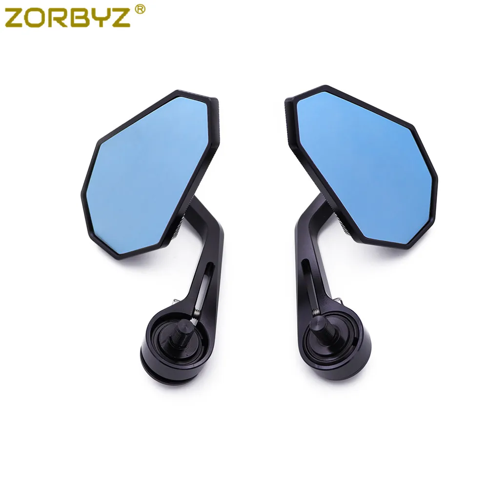 ZORBYZ 1 пара мотоцикла CNC алюминиевая ручка БАР КОНЕЦ Зеркала заднего вида 10 мм