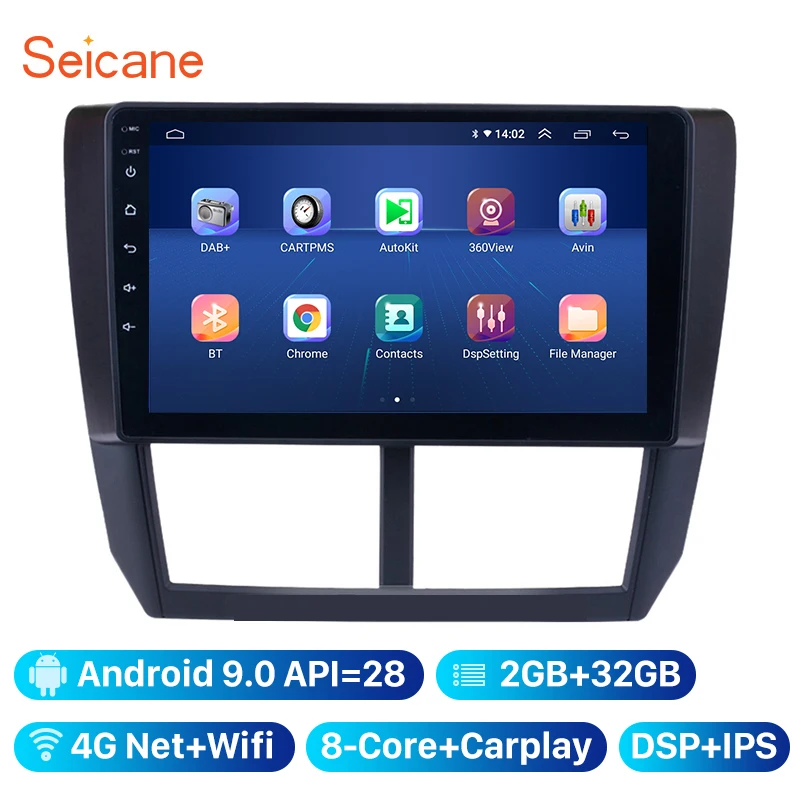 Автомобильная Мультимедийная система Seicane Android 10 0 DSP GPS для Subaru Forester 3 2007 2013 Impreza