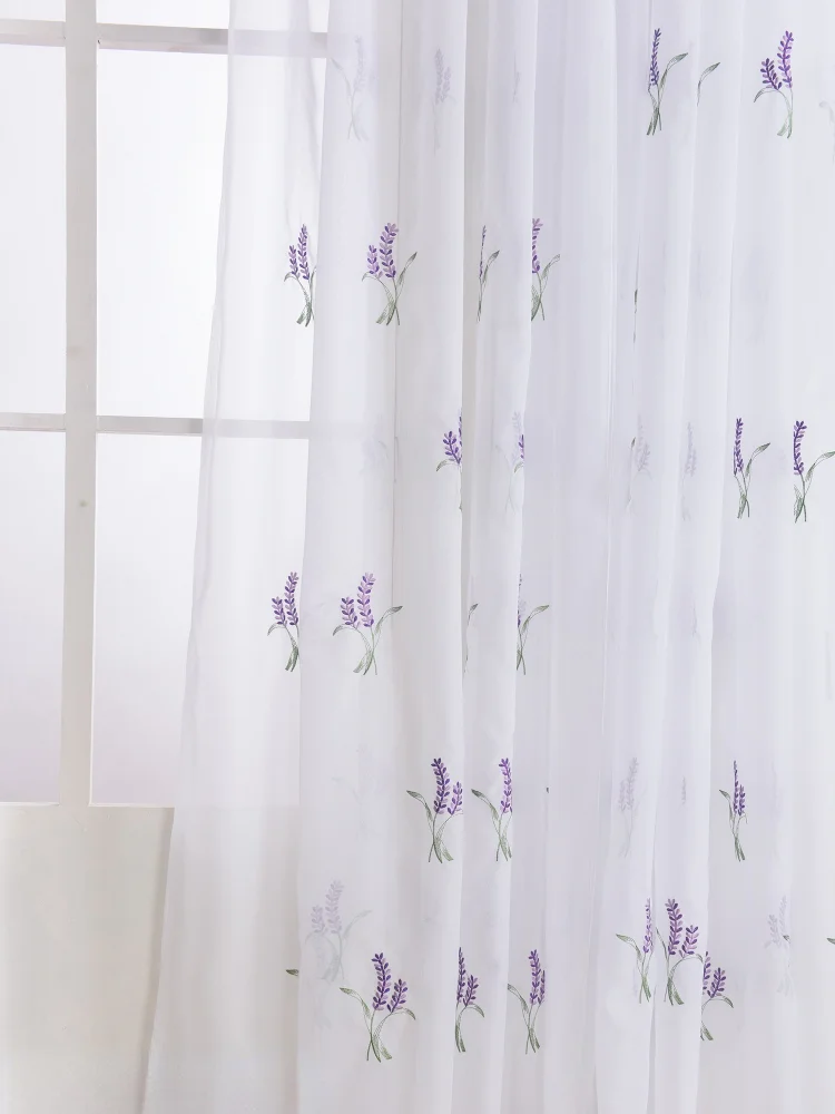 Пасторальные прозрачные Занавески тюлевые оконные занавески балдахины для