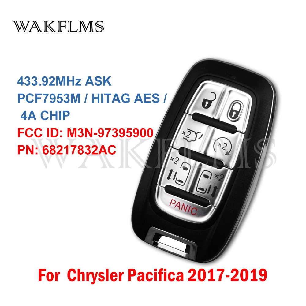 Для Chrysler Pacifica 2017 2018 2019 7Btns умный дистанционный ключ для автомобиля с 433 92 МГц M3N