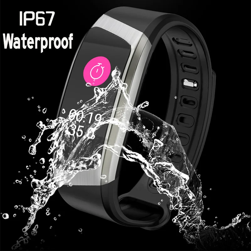 IP67 водонепроницаемый браслет Bluetooth подключение Смарт часы Мода сердечного ритма