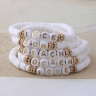 Детский браслет ручной работы NeeFu WoFu DIY Digital браслеты с буквами Boho с именем и номером