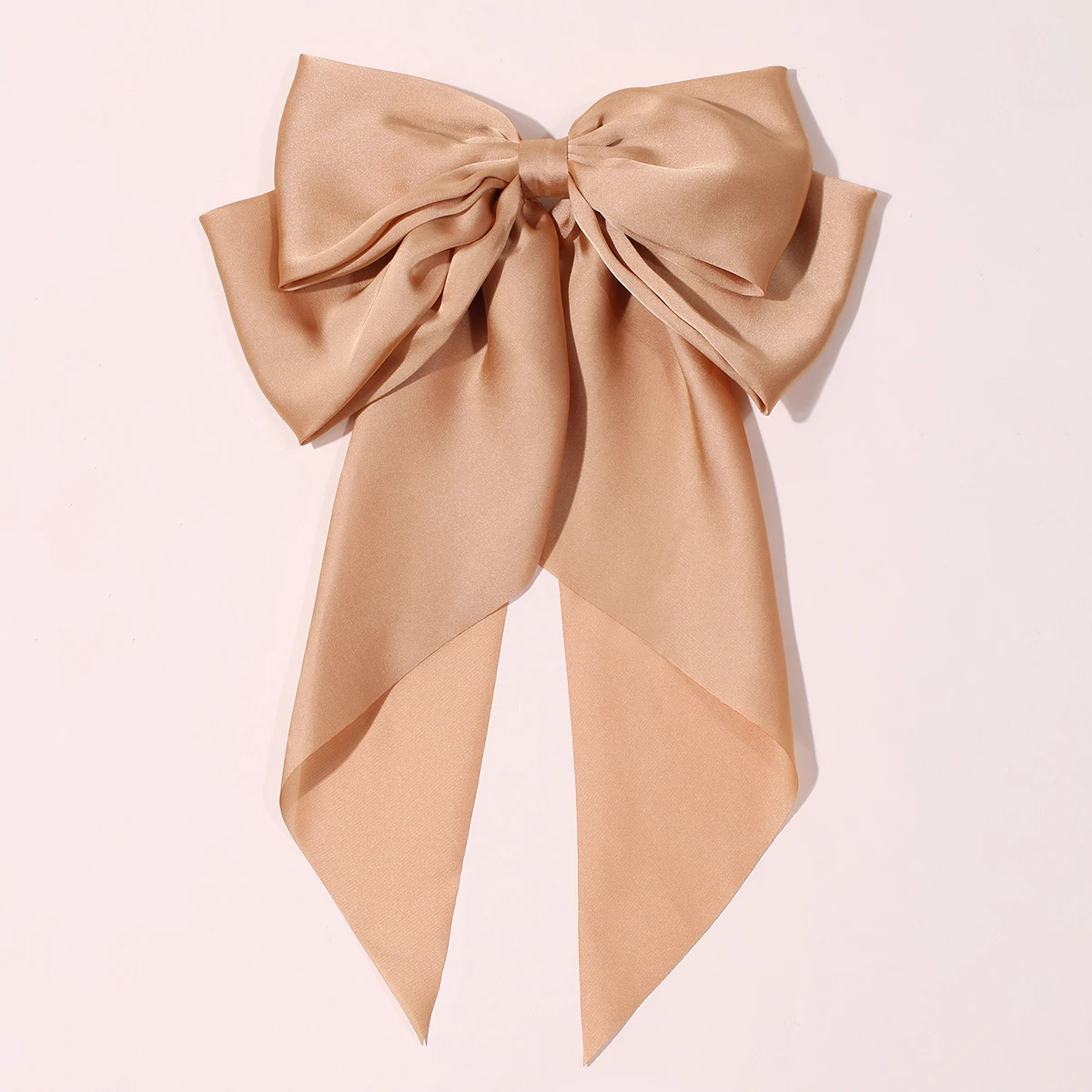 Заколки для волос с бантом однотонные большего размера цветная корсажная лента