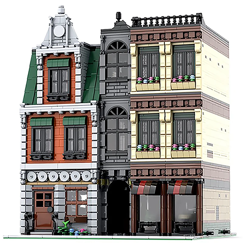 

MOC-37229 Street Scene DownTown Citys Center Building Blocks Modular Construction Block Model for Children Gift Toys 4166PCS