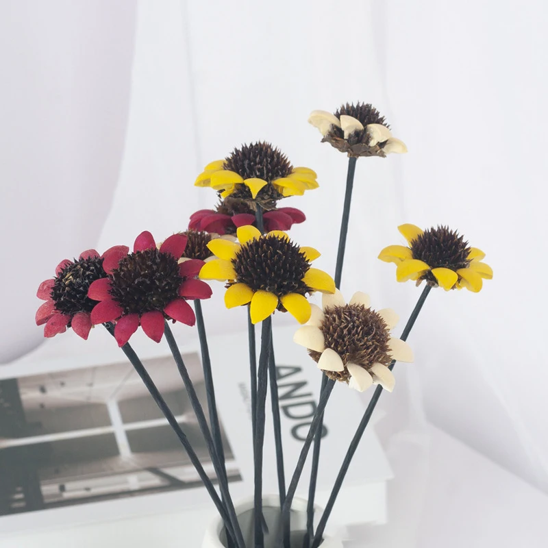 

Small sunflowers Natural Dried Flowers Artificial Flowers For Wedding Home Decoration Table Accessories DIY