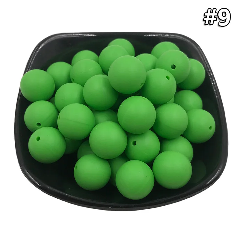 Silicone teether 9 20 шт. Силиконовая Круглая Бусина 12 мм Экологичное Сенсорное ожерелье-прорезыватель для кормления пищи аксессуары DIY Ювелирные изделия Детский Прорезыватель игрушка - Цвет: Silicone teether 9