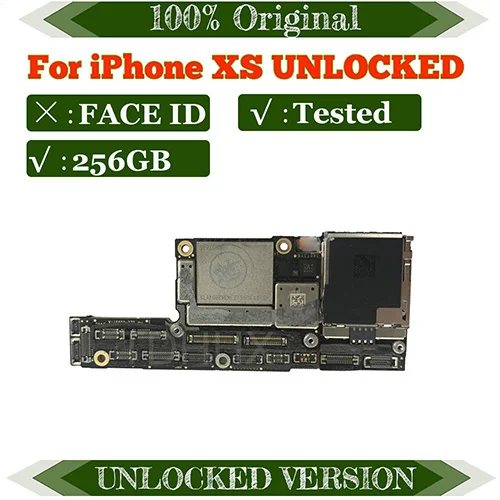 256G without face id Оригинальная материнская плата для iphone XS Бесплатный iCloud для iphone xs материнская плата с системой IOS материнская плата FACE ID да нет - Цвет: 256G without face id
