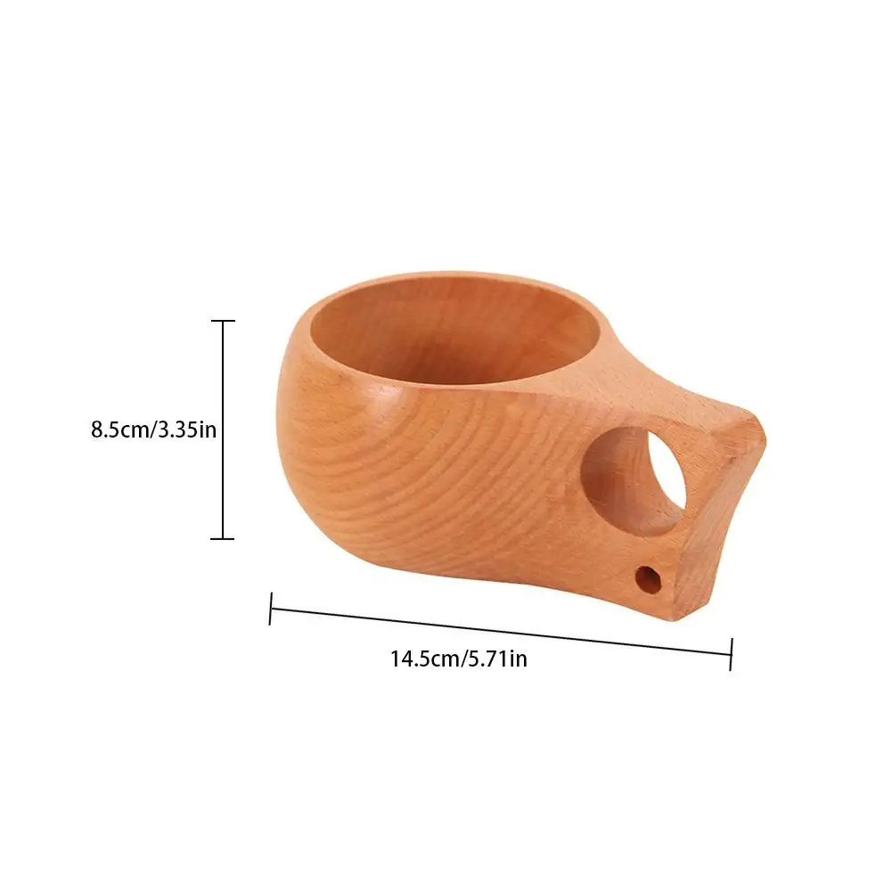

fashion 101ml - 200ml Outdoor Portable Wooden Cup Ancient Kuksa Coffee Tea Milk Drinking Mug Insulation Cup Wood Mugs Drinkware