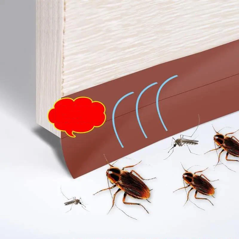 

1M Silicone Self-Adhesive Weather Stripping Under Door Window Seal Strip Noise Weatherstrip Draft Stopper Sweep Strip Door Seal
