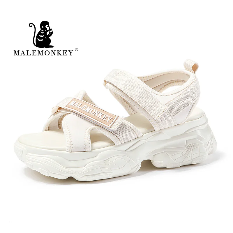 Женские сандалии на платформе с обезьяной высоком каблуке удобные для лета