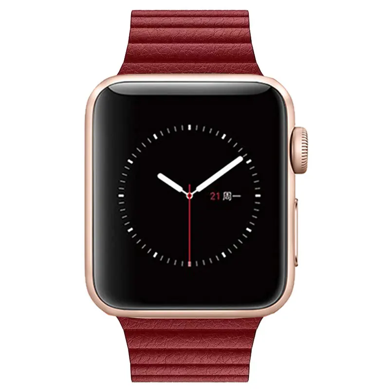 Натуральная кожа для apple watch band 4(iwatch 5) 44 мм 40 мм apple watch 3 2 1 ремешок 42 мм 38 мм аксессуары для запястья браслета