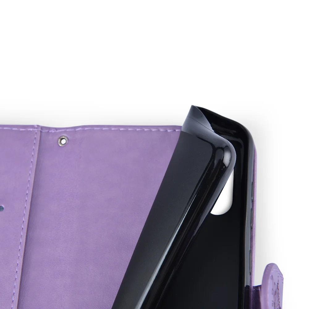 Кожаный чехол-книжка с 3D цветком для Alcatel 1S 2021 чехол телефона 3L функциональный