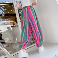 summer high waist childrens harem pants thin trousers colorful bloomers pants 10 12 years girls clothing loose jogger sweatpants