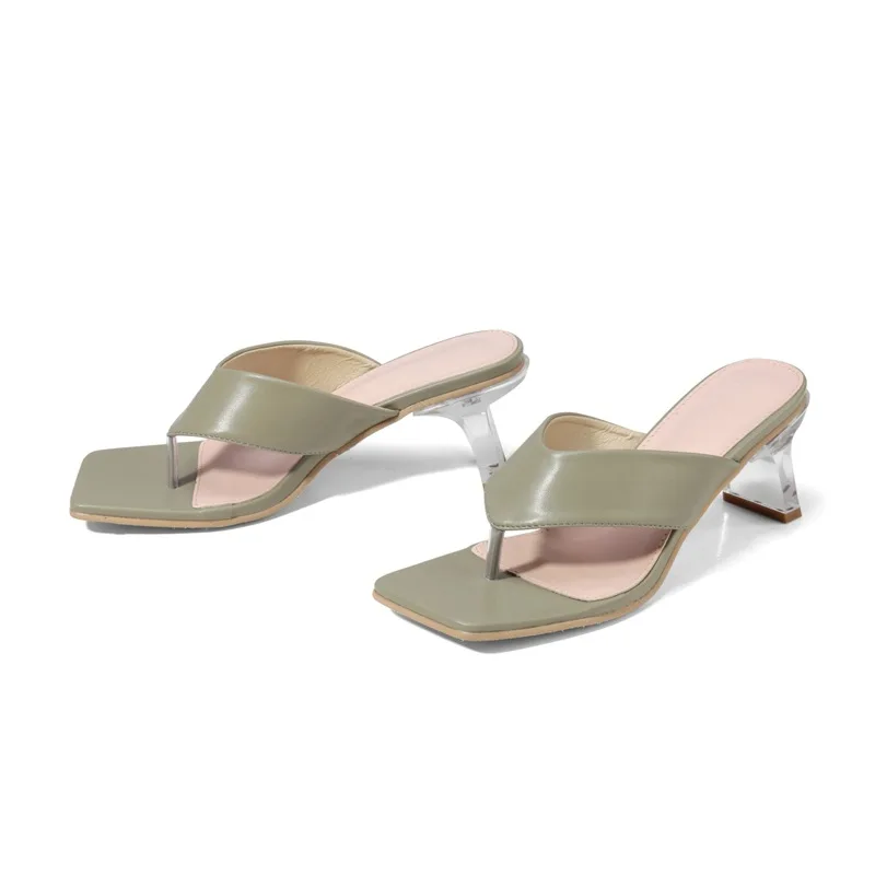 

2021 Fashion Simple with Slipper Slipper Ladies Shoes Transparent with Slipper Slipper Cross Border Large Size Sandal Ladies