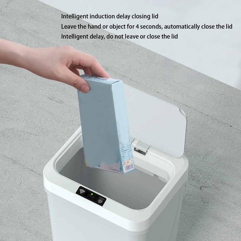 

Self-Sealing Smart Trash Can Automatically Activated Smart Home Electric Trash Can
