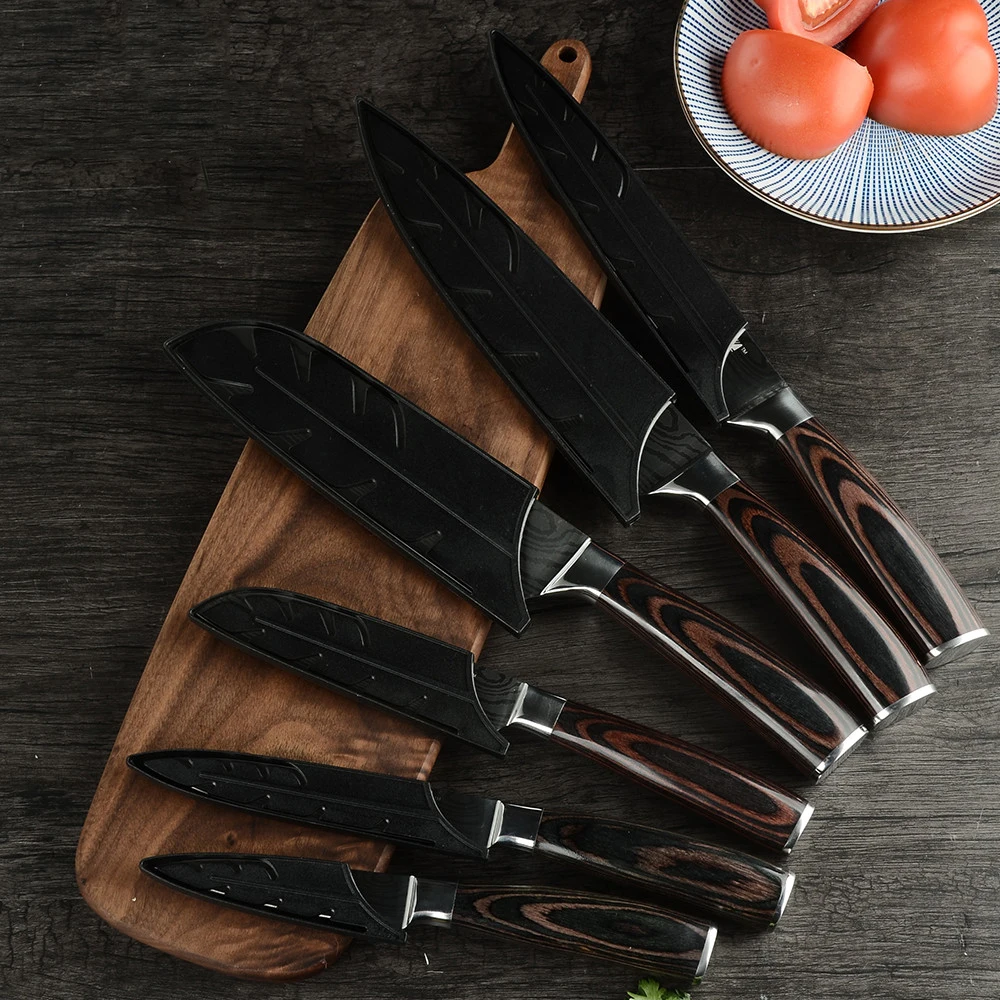 Кухонные ножи COOBNESS черные чехлы для пластиковых ножей муфта кухонных различных