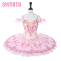 pink ballet tutu sugar plum fairy pancake tutu skirt performance adult ballerina costumes bt9055