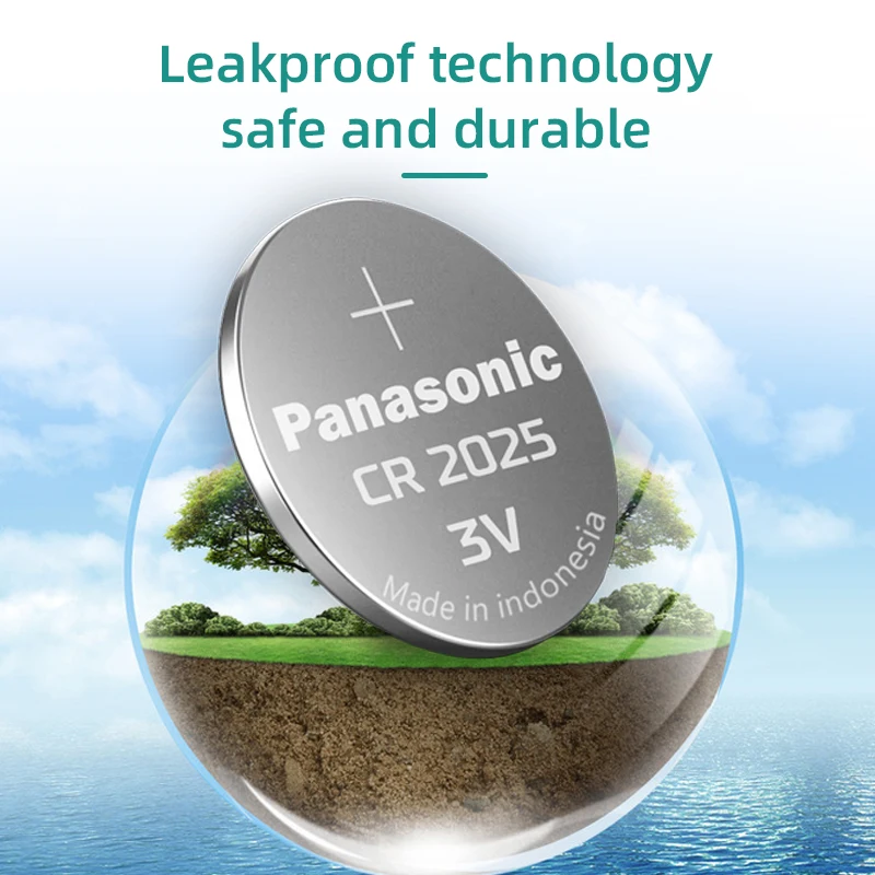 Оригинальный PANASONIC 5 шт./лот cr2025 кнопочные батареи 3 в монета литиевая игра