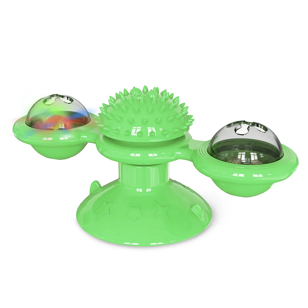 

Pet Toys Cat Top Interactive Training Turntable Windmill Ball Whirling Toys For Cats Kitten Play Game Windmill Interactive Cat