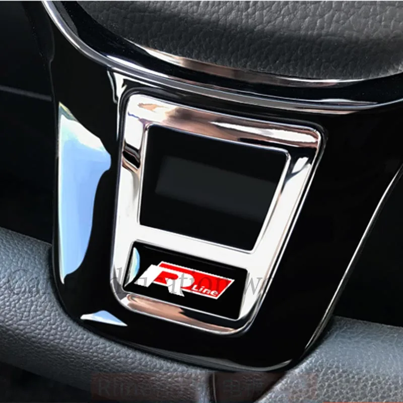 Для VW Teramont Atlas 2017 2018 2019 ABS R Стиль внутренняя Накладка для рулевого колеса