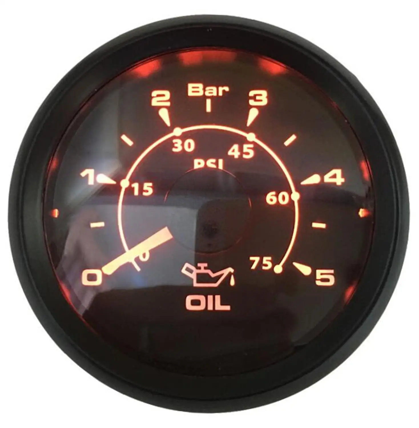 Манометр для автомобиля лодки яхты грузовика 8 видов подсветки 52 мм 0 5 бар ЖК
