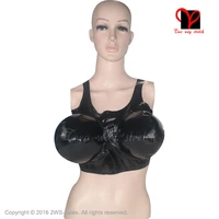 black sexy latex bra inflatable breasts crop top rubber lingerie bikini gummi bustier bralette brassiere xxxl plus size ny 014