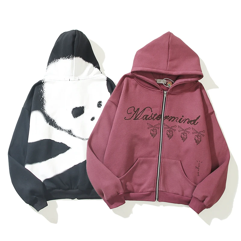 

22SS Skull Print on The Back Cactus Jack Hoodie Men Women EU Size 100% Cotton TRAVIS SCOTT Pullover Fashion Autumn Winter Goth