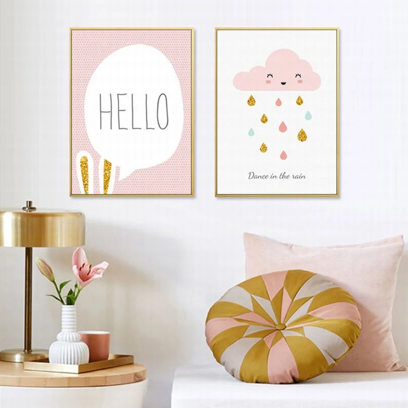 Детская мечта большой постер животных и печать на холсте картина Луна Звезда