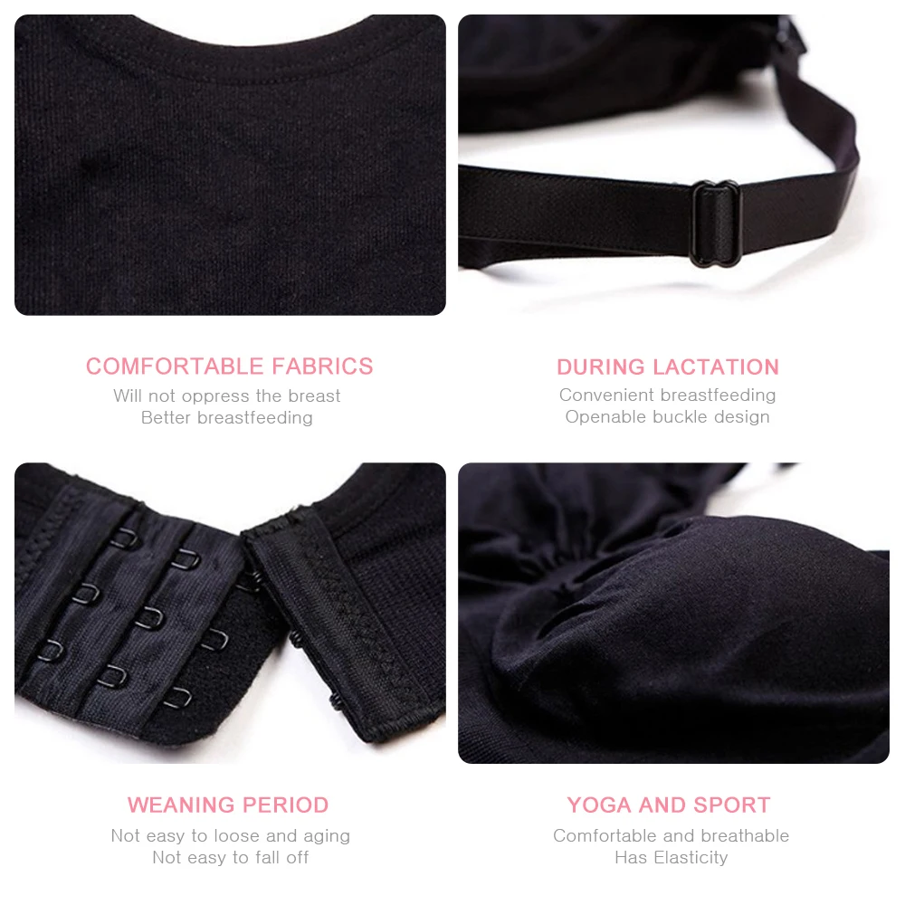 Sujetador de maternidad para extractor de leche, sost&eacute;n especial para lactancia de manos, ropa de embarazo, sost&eacute;n de bombeo para lactancia materna, se puede usar todo el d&iacute;a-2