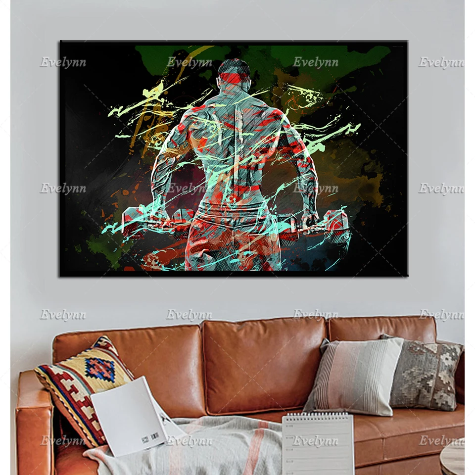 Печать для бодибилдинга мотивационный холст спортивный Холст печатный плакат