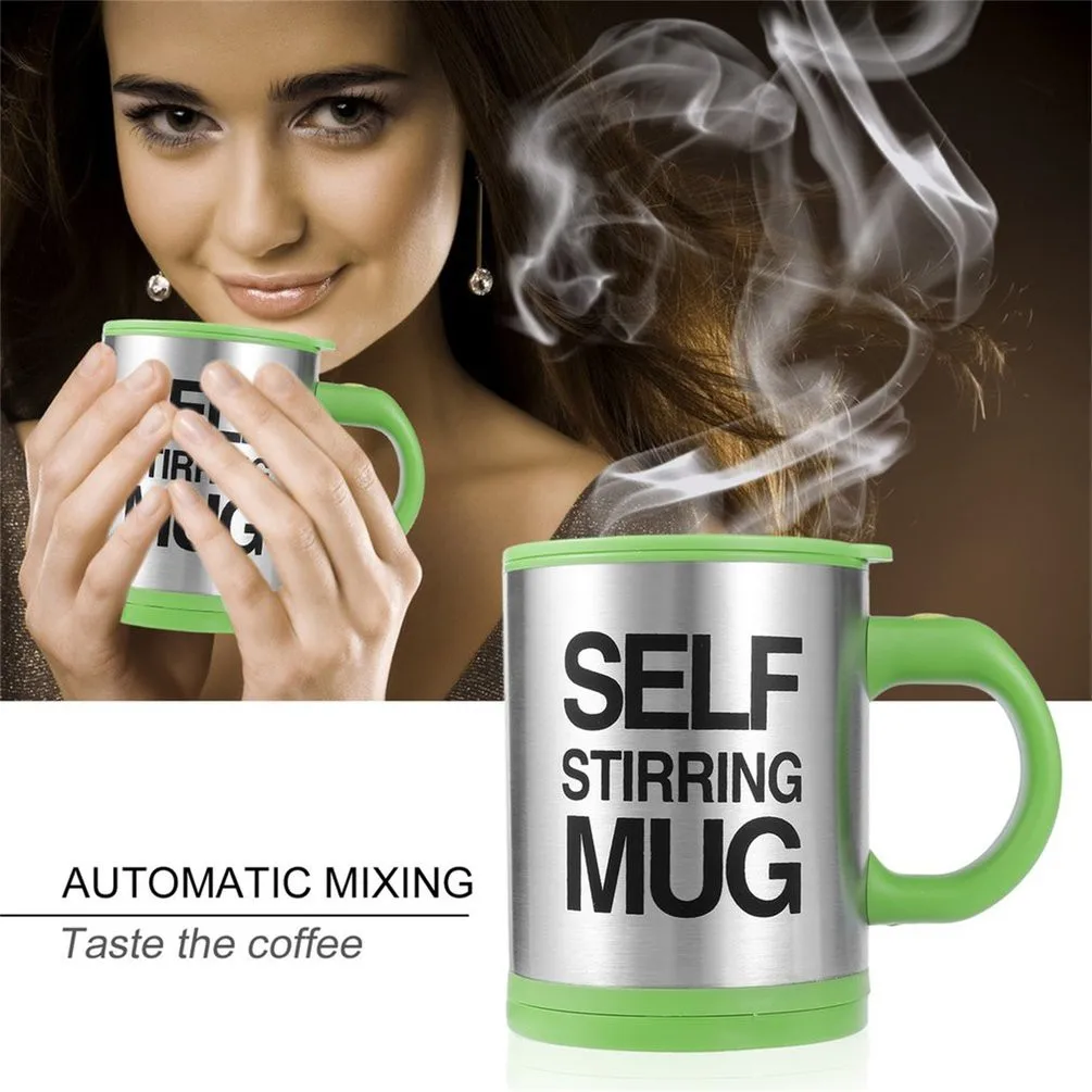 400ML Self Stirring Mug Stainless Steel Mix Coffee Tea Cup with Lid Automatic Electric Lazy Milk Mixing Auto | Дом и сад