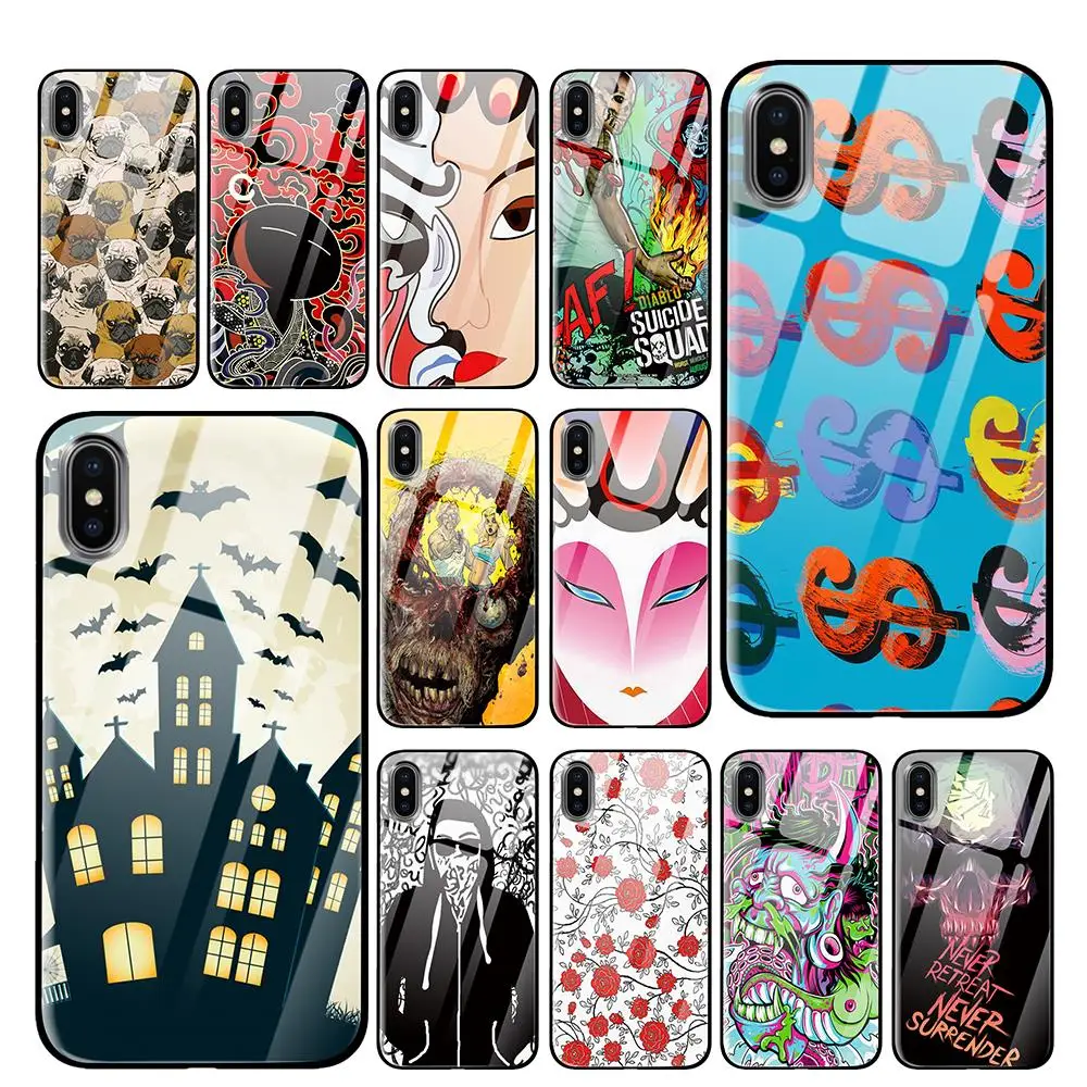 Китайская опера из закаленного стекла для iPhone 5 5S SE 6 6s 7 8 Plus X XS Max XR закаленное