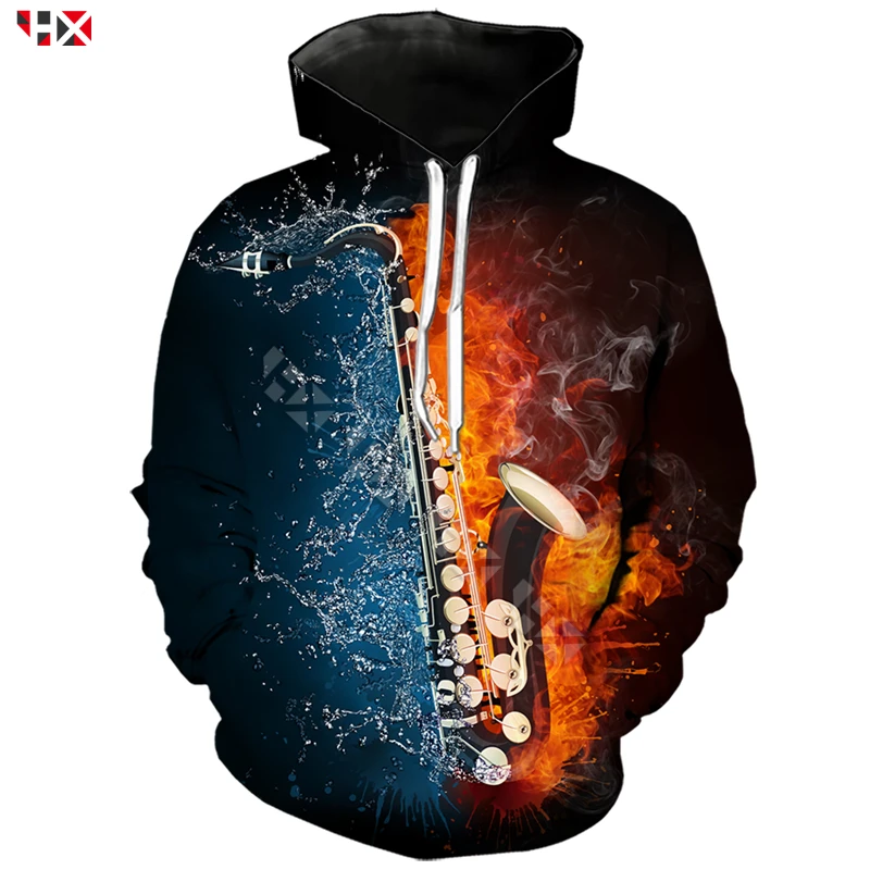 Бас гитара 3D принт Для мужчин женщин Толстовка толстовки рок группы диджеев
