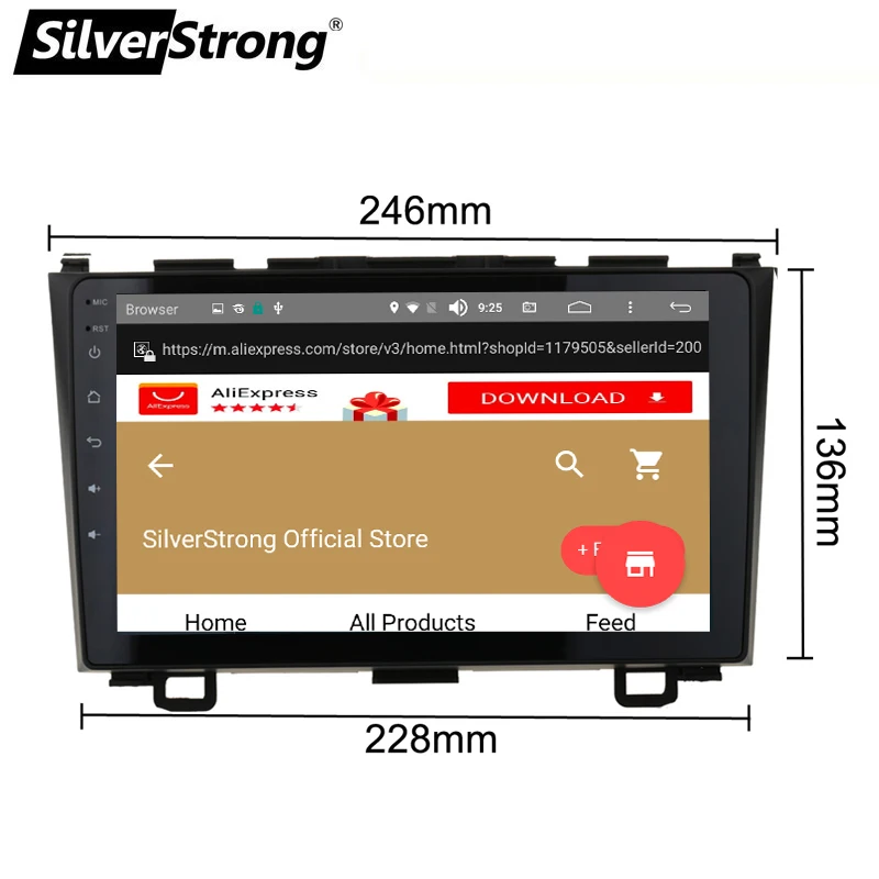 SilverStrong Android10.0 4G SIM модем Автомобильный плеер 9 дюймов для Honda CRV 2007 2011 радио