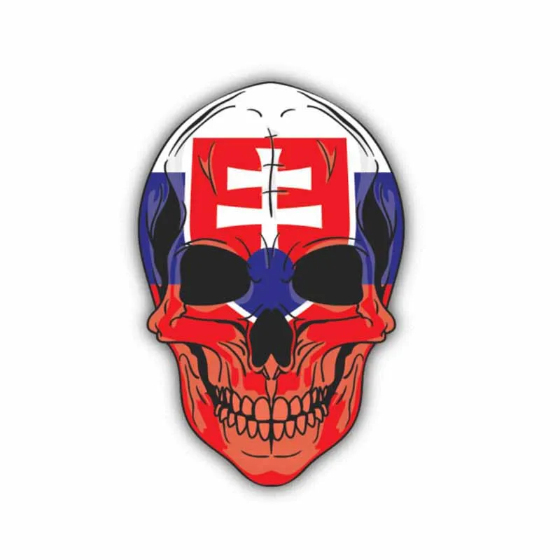 

Slovakia Skull Flag Car Sticker Motorcycle Parts PVC Decal ZWW-2596, 13cm * 8.5cm