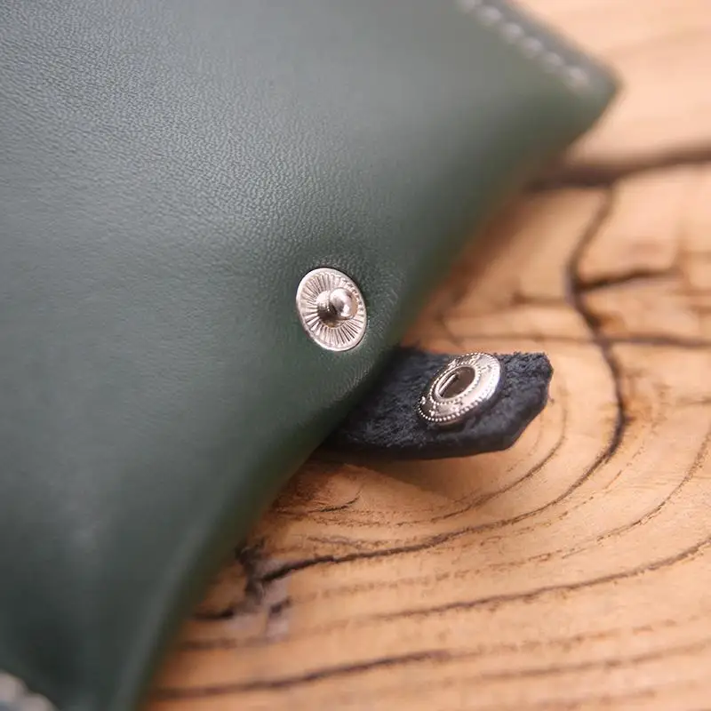 Retro Handmade Elephant Wallet Custom Leather High Quality Cute Animal Personality Card Holder Coin Purse Small Keys Bags