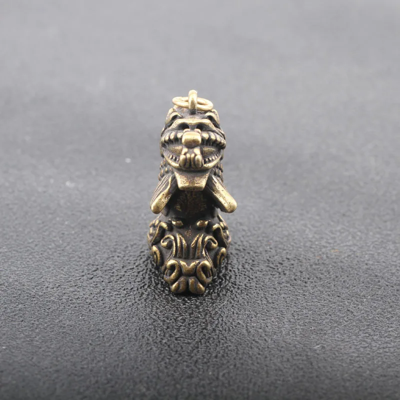 Античная Медная подвеска в виде головы дракона рыбы тела удачи мужской брелок