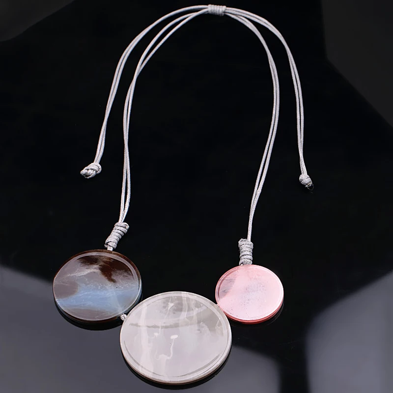 Изящное массивное ожерелье с подвеской из смолы для женщин Готический Бохо