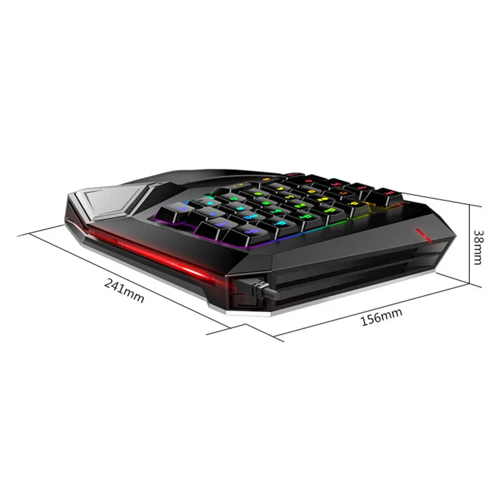 

Delux gaming mini keyboard T9 Pro/t9 plus mechanical wired Professional keyboard 7 Color Backlit Single Hand Ergonomic Keypad