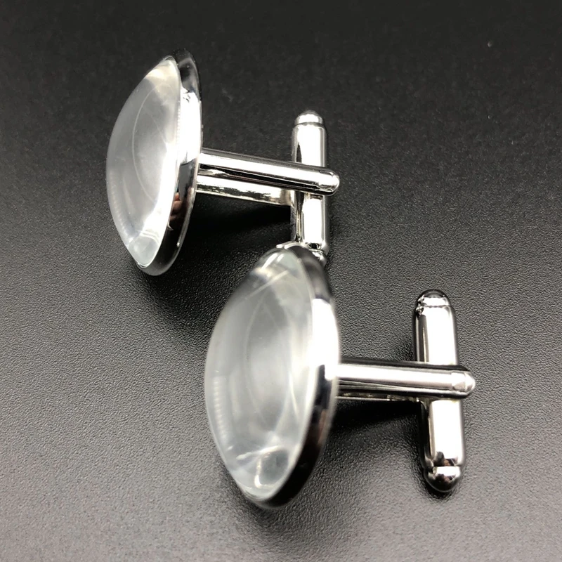 

2020 New Divine Trial Balance Silver Cufflinks Gothic Glass Cabochon Men's Cufflinks To Send Men's Gift Jewelry