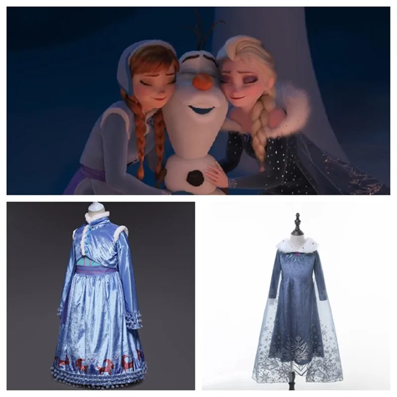 2019 аниме Холодное сердце 2 для костюмированной вечеринки Анна Эльза платье
